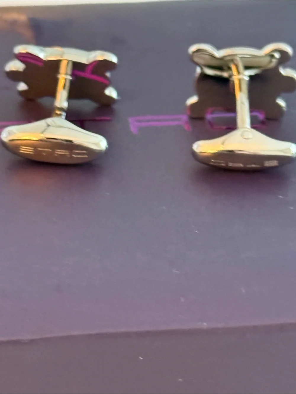 Etro RARE Turtle Green Enamel Cufflinks with Crystal Accents Never Worn